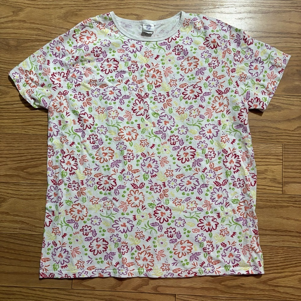 Vintage 90s Just My Size Floral Shirt 22W / 24W Colorful Multicolor